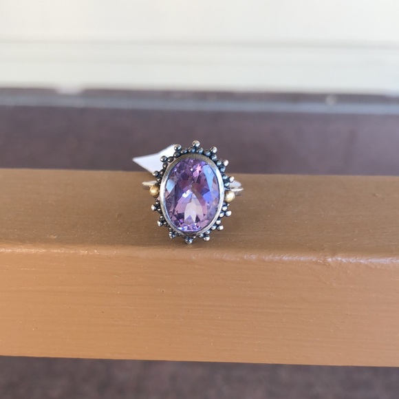 NWT Stunning Amethyst & 925 Sterling Silver Ring 💍 Size 8 - Picture 3 of 17